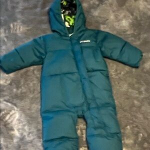 Teal Columbia Hooded Snowsuit